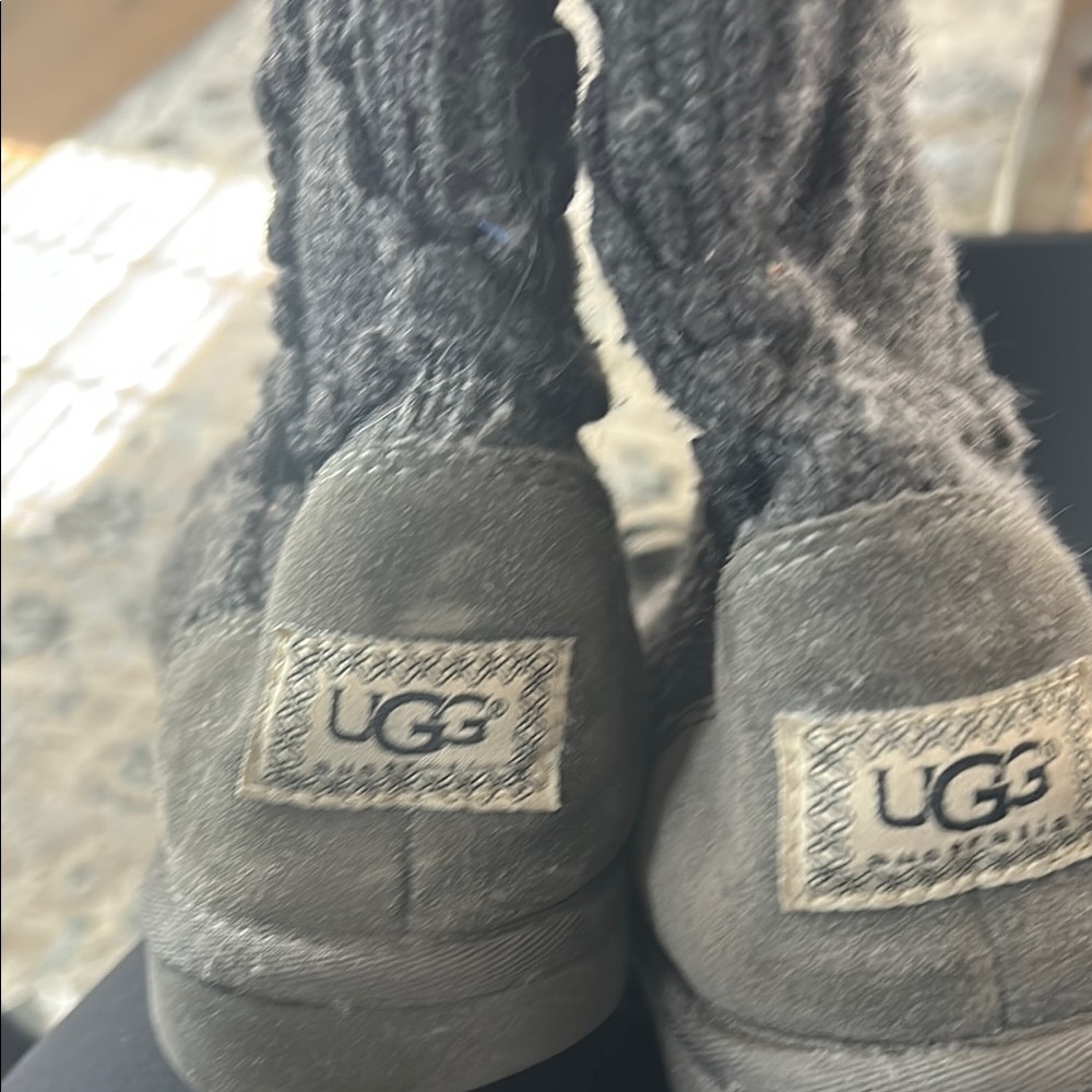 UGG Charcoal Knit Boots